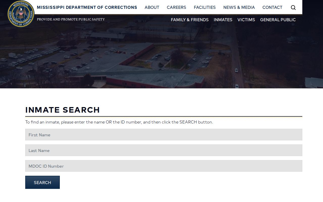 MDOC offender search form for Jones County released inmates