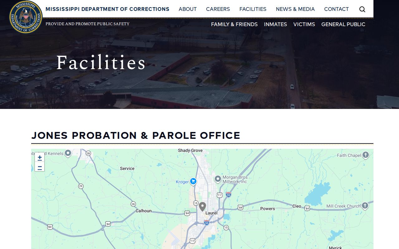 Jones County parole and probation office official MDOC page